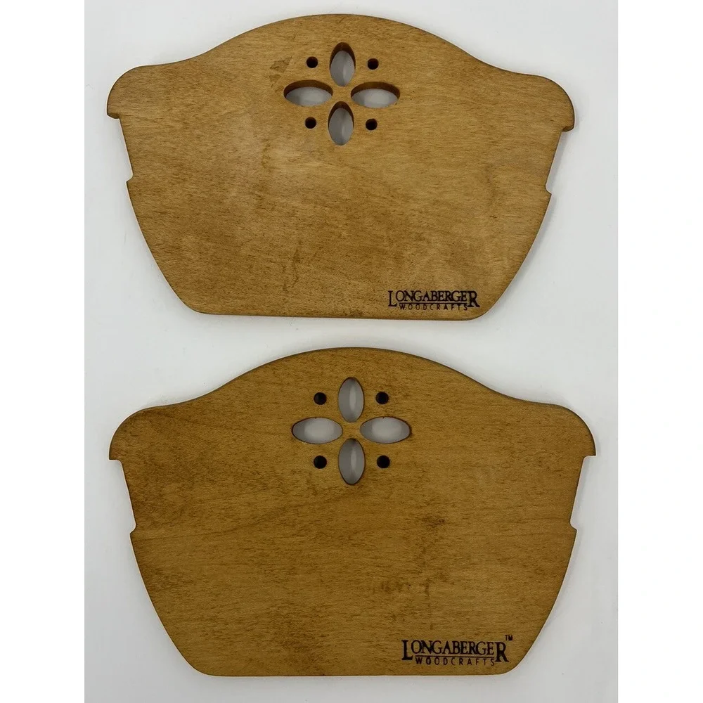 Longaberger Woodcrafts Bread Basket Wood Dividers Pair of 2 Vintage